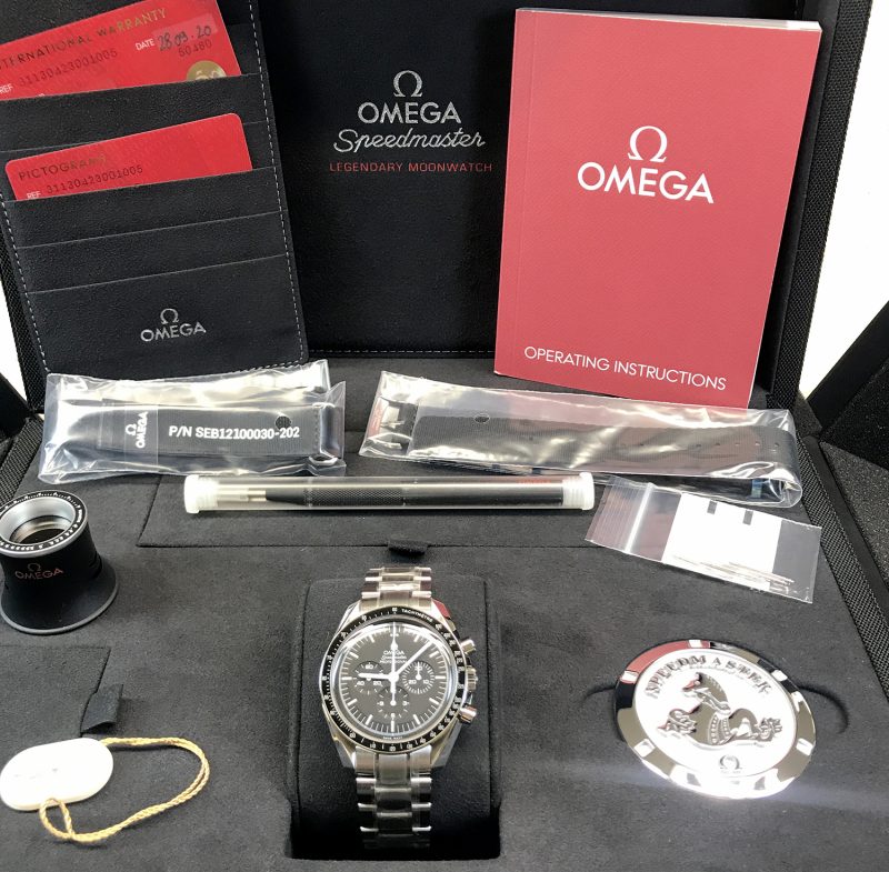 2020 Omega Speedmaster Professional Moonwatch 3113042300100 Nuovo Full-Set - immagine 11