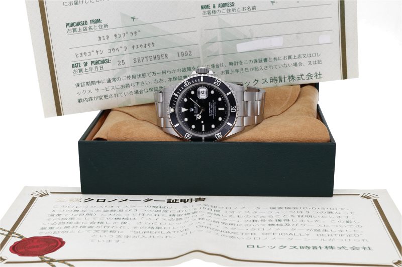 1991 Rolex Submariner ref. 16610 Tritium Dial with Original Box and Papers Serviced! - Image 15