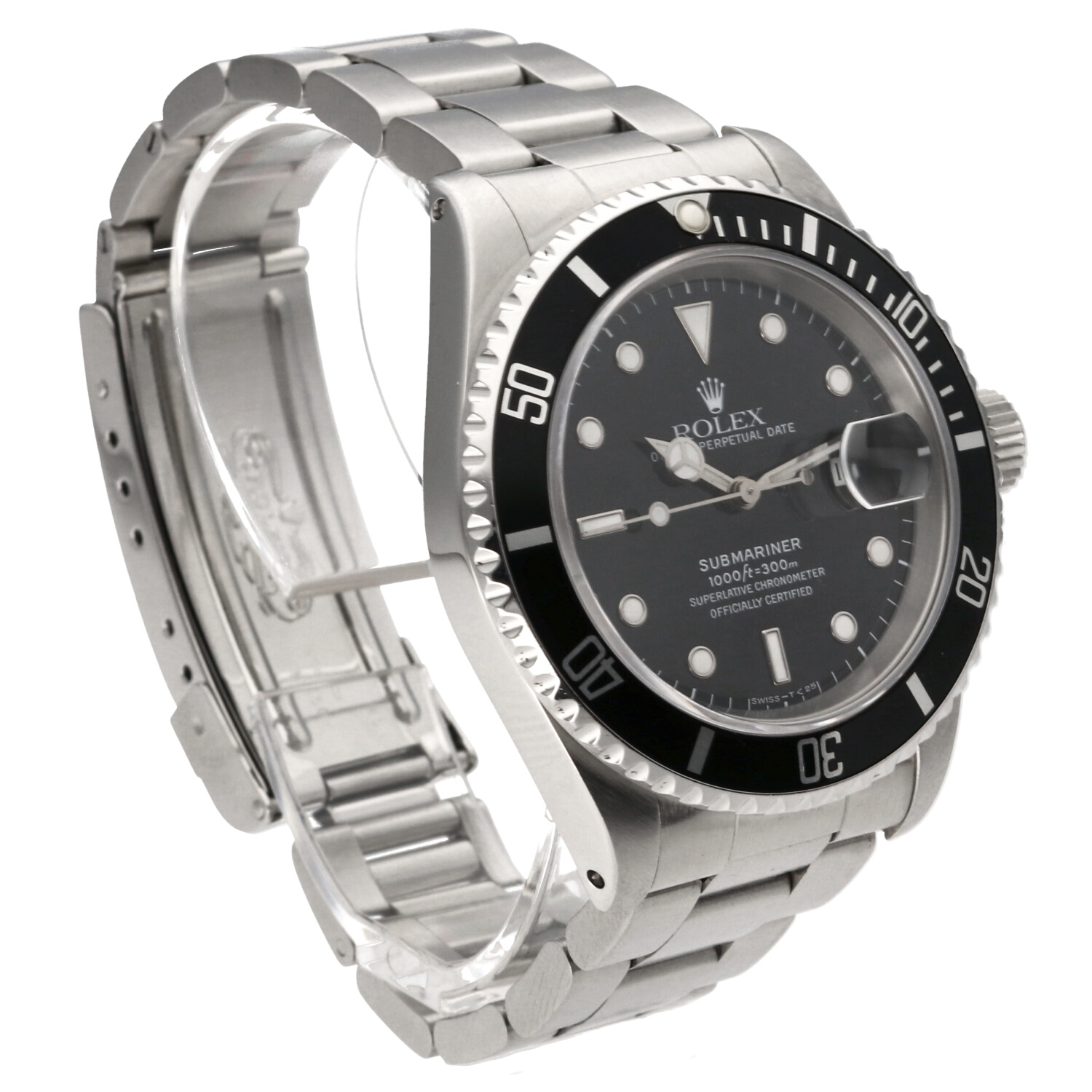 1991 Rolex Submariner ref. 16610 Quadrante Trizio Con Scatola e Garanzia Originale Revisionato