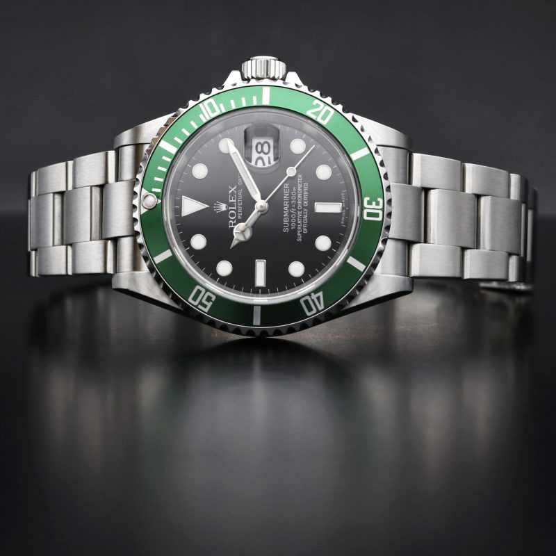 2006 Rolex Green Anniversary Submariner 16610LV with Box and Papers - Image 10