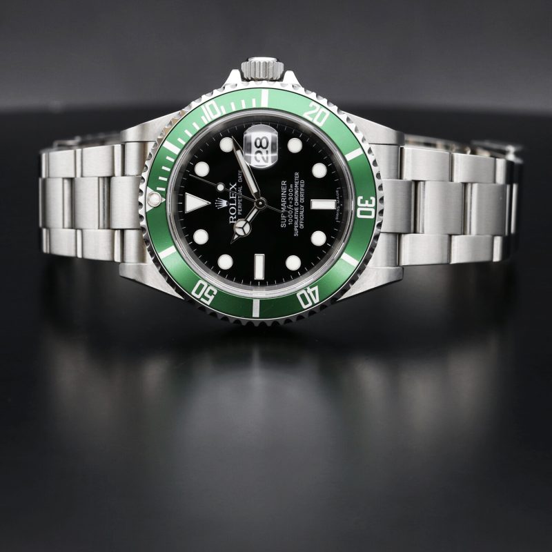 2006 Rolex Green Anniversary Submariner 16610LV with Box and Papers - Image 5
