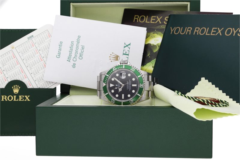 2006 Rolex Green Anniversary Submariner 16610LV with Box and Papers - Image 15