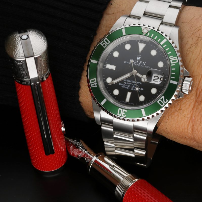 2006 Rolex Green Anniversary Submariner 16610LV with Box and Papers - Image 12