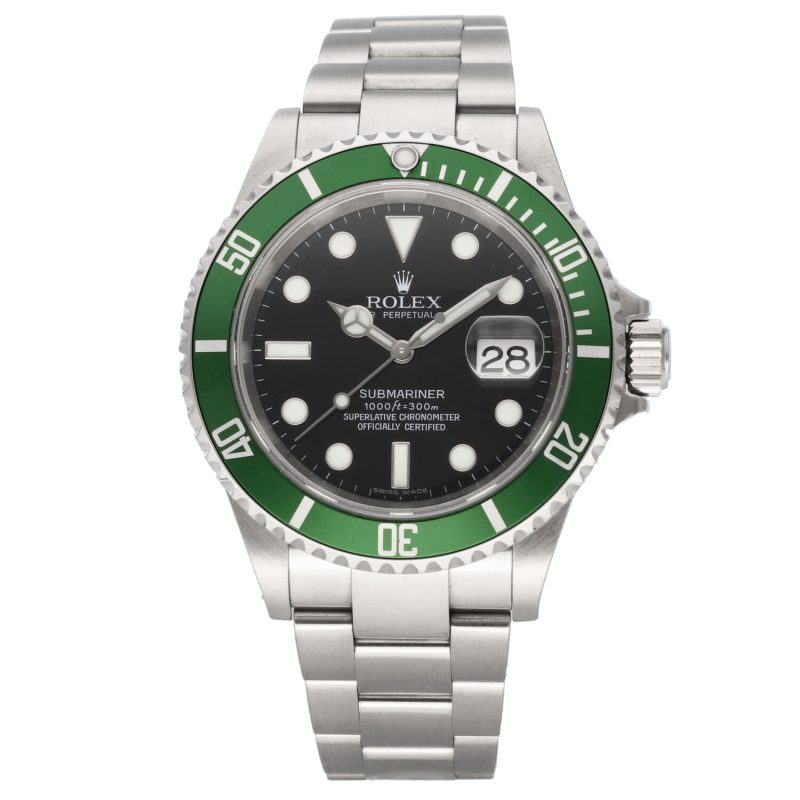 2006 Rolex Green Anniversary Submariner 16610LV with Box and Papers - Image 3