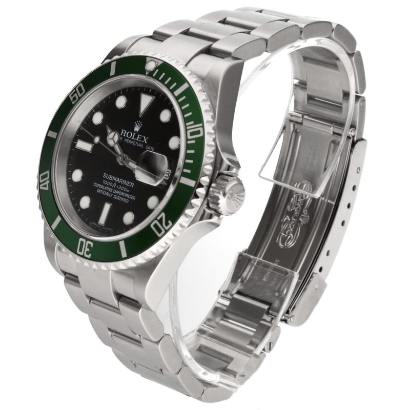2006 Rolex Green Anniversary Submariner 16610LV with Box and Papers - Image 2