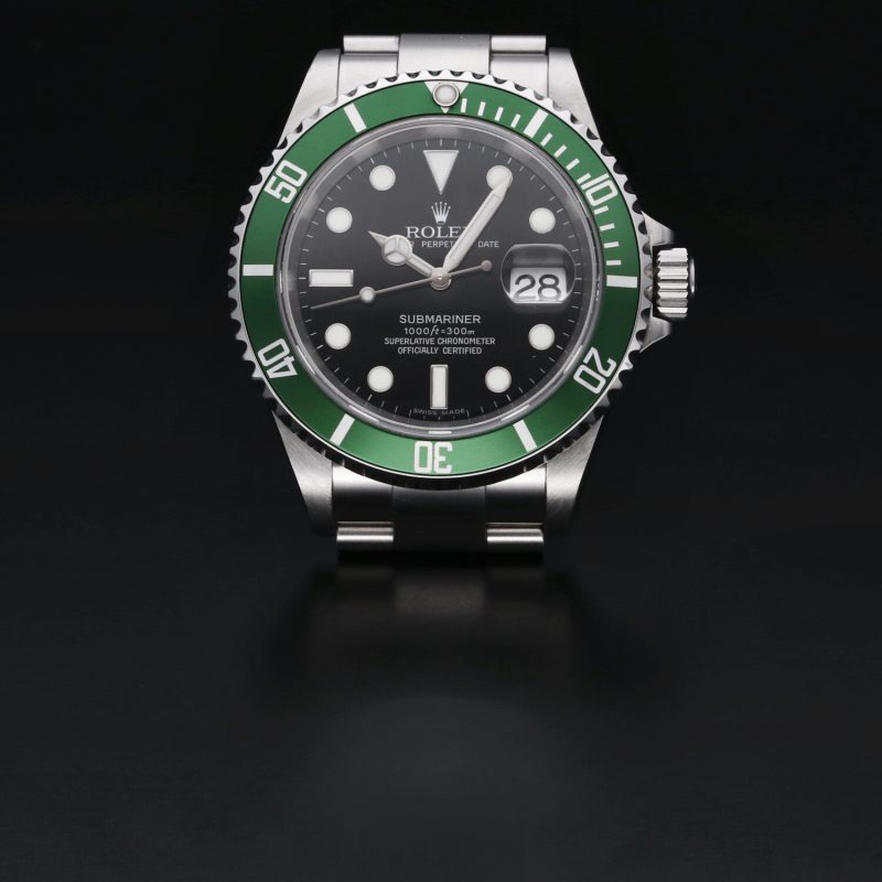 2006 Rolex Green Anniversary Submariner 16610LV with Box and Papers - Image 4
