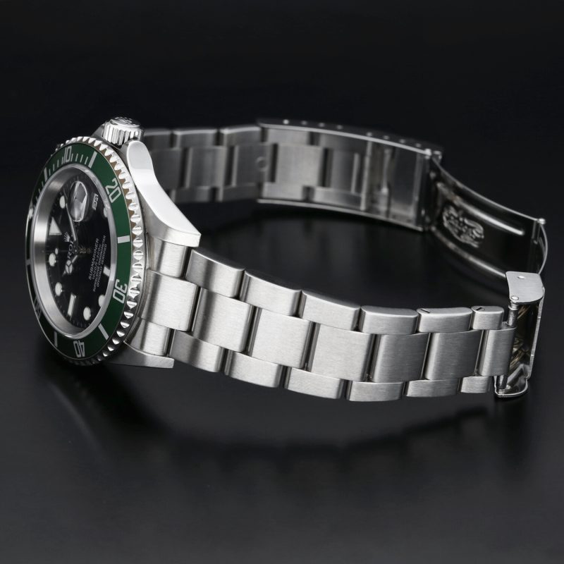 2006 Rolex Green Anniversary Submariner 16610LV with Box and Papers - Image 7