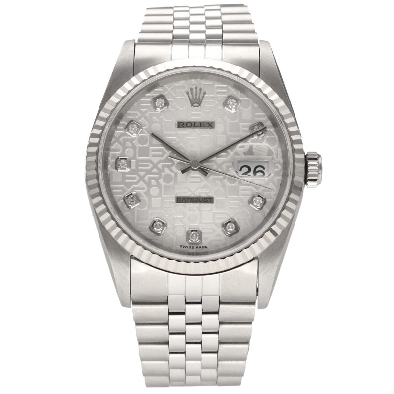 1998 Rolex Datejust 16234 Factory Jubilee Diamond Dial with Box & Papers - Image 3
