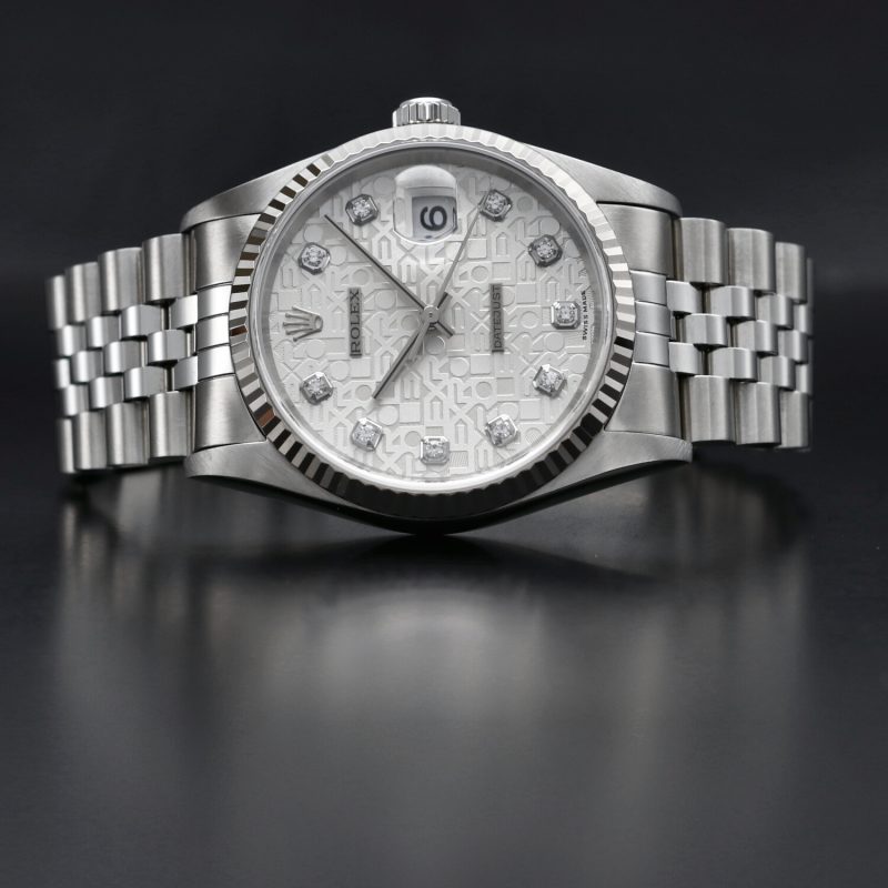 1998 Rolex Datejust 16234 Factory Jubilee Diamond Dial with Box & Papers - Image 11