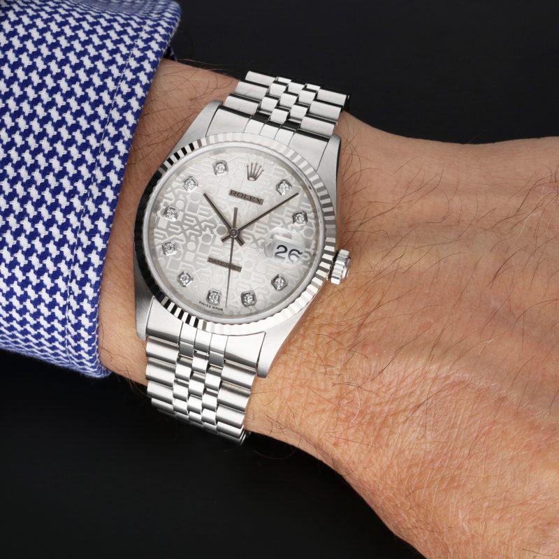 1998 Rolex Datejust 16234 Factory Jubilee Diamond Dial with Box & Papers - Image 4