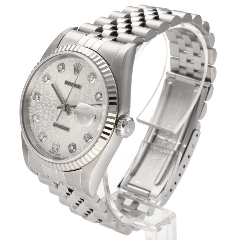 1998 Rolex Datejust 16234 Factory Jubilee Diamond Dial with Box & Papers - Image 2