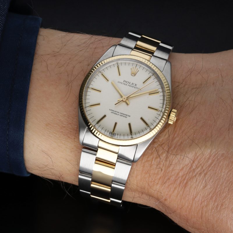 1969 ca. Vintage Rolex Oyster Perpetual Acciaio e Oro ref. 1005 - immagine 4