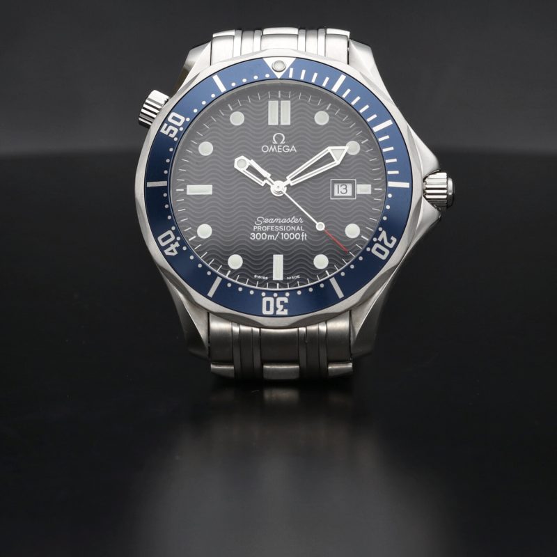 1998 Omega Seamaster 300M Quartz 25418000 Blue "Wave" Dial - Image 4