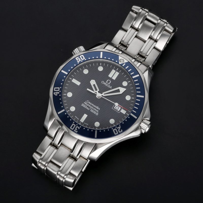 1998 Omega Seamaster 300M Quartz 25418000 Blue "Wave" Dial - Image 7