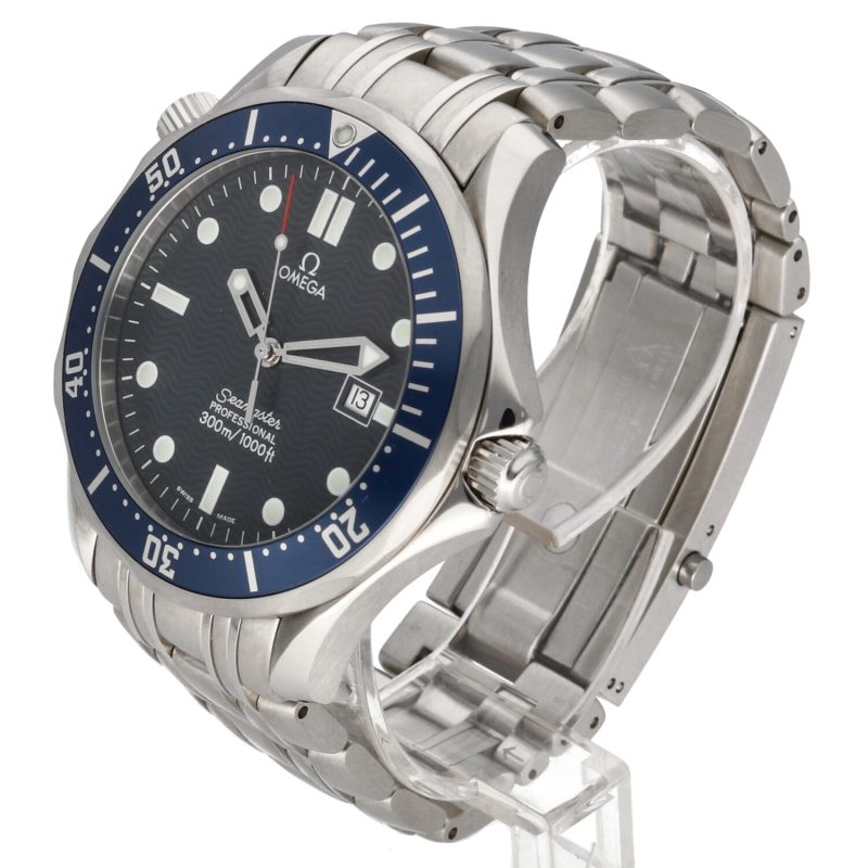 1998 Omega Seamaster 300M Quartz 25418000 Blue "Wave" Dial - Image 2