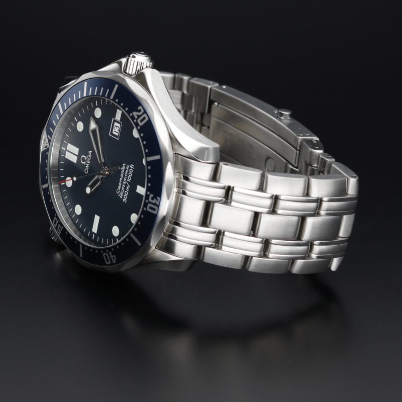 1998 Omega Seamaster 300M Quartz 25418000 Blue "Wave" Dial - Image 6