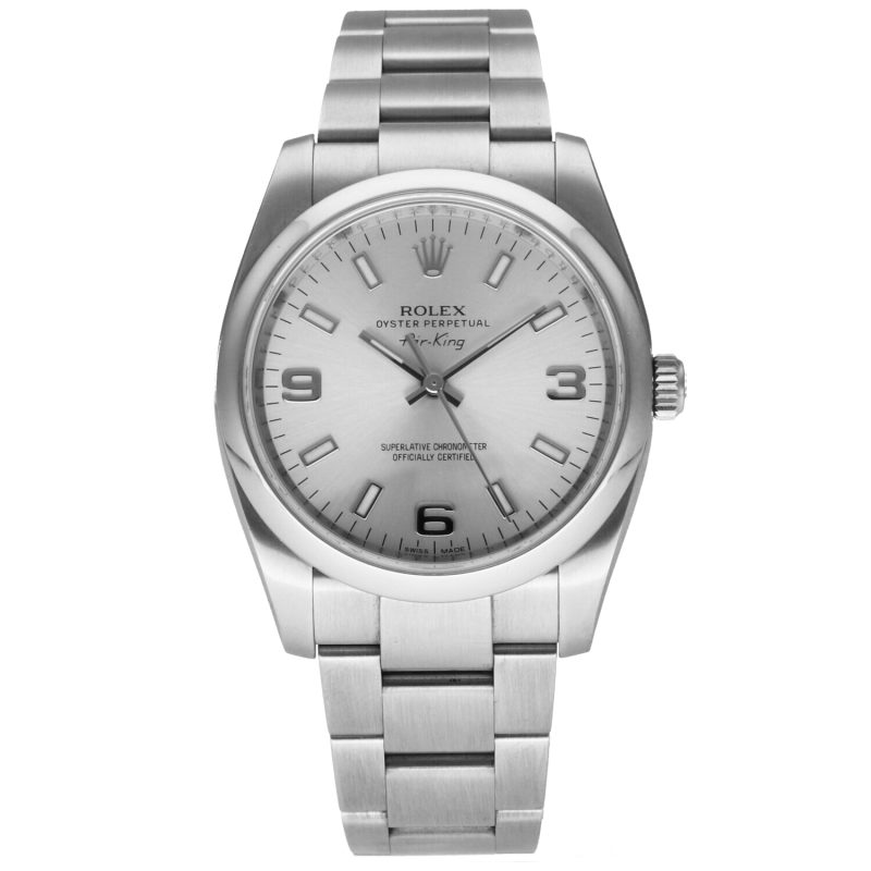 2011 Rolex Air-King 114200 Silver 3/6/9 Dial with Box and Card - Image 3