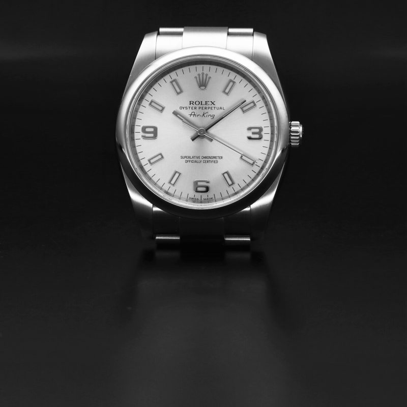 2011 Rolex Air-King 114200 Silver 3/6/9 Dial with Box and Card - Image 6