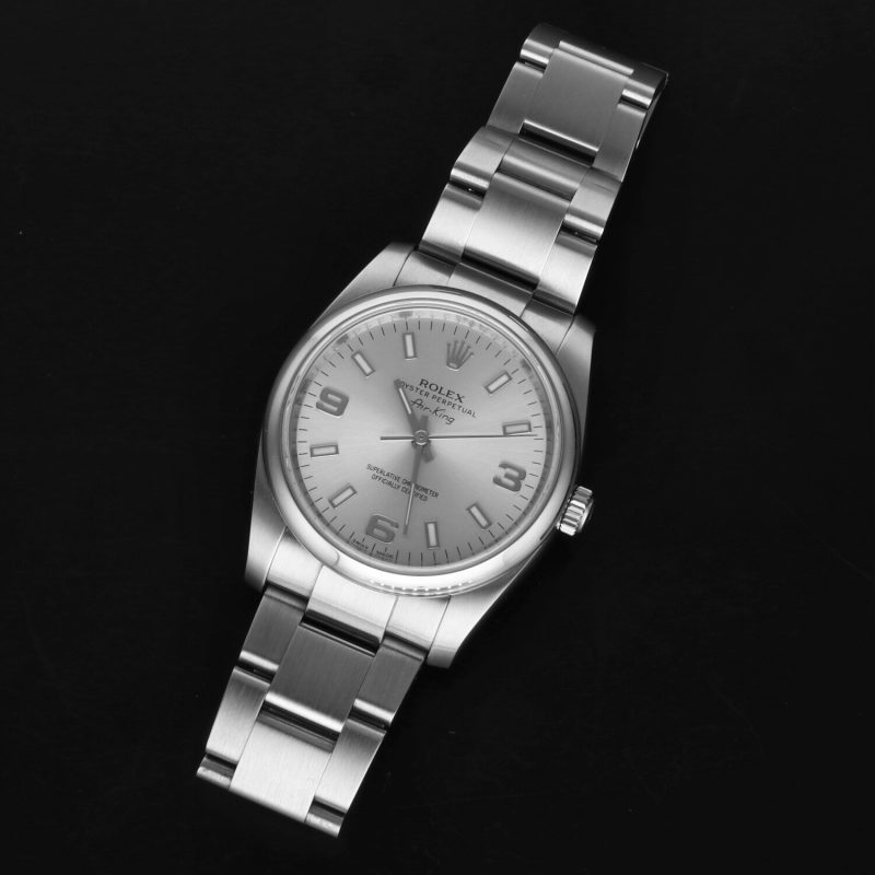 2011 Rolex Air-King 114200 Silver 3/6/9 Dial with Box and Card - Image 14