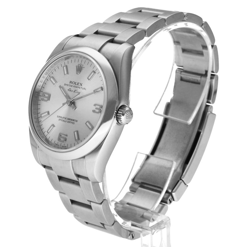 2011 Rolex Air-King 114200 Silver 3/6/9 Dial with Box and Card - Image 2