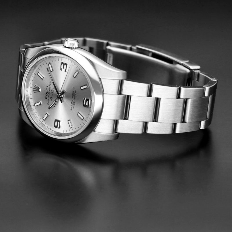 2011 Rolex Air-King 114200 Silver 3/6/9 Dial with Box and Card - Image 9