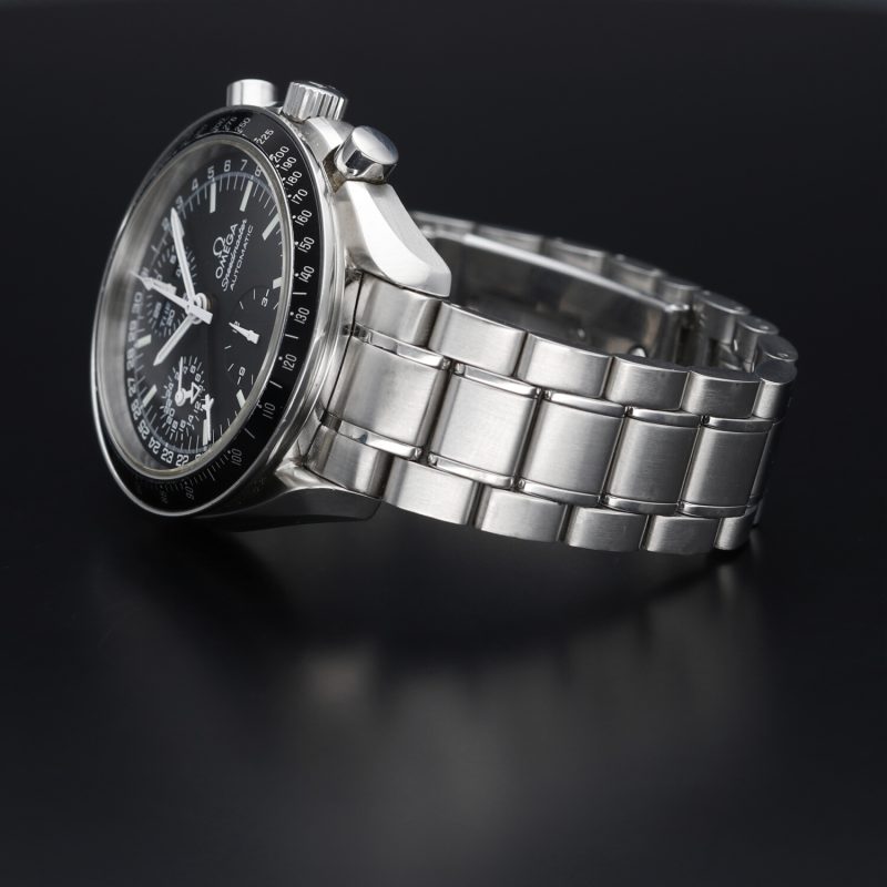 1998 Unpolished Omega Speedmaster Day Date ref. 3520500 SS 39mm Automatic with Box & Cards - Image 7