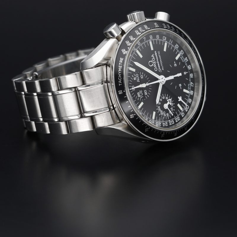 1998 Unpolished Omega Speedmaster Day Date ref. 3520500 SS 39mm Automatic with Box & Cards - Image 6