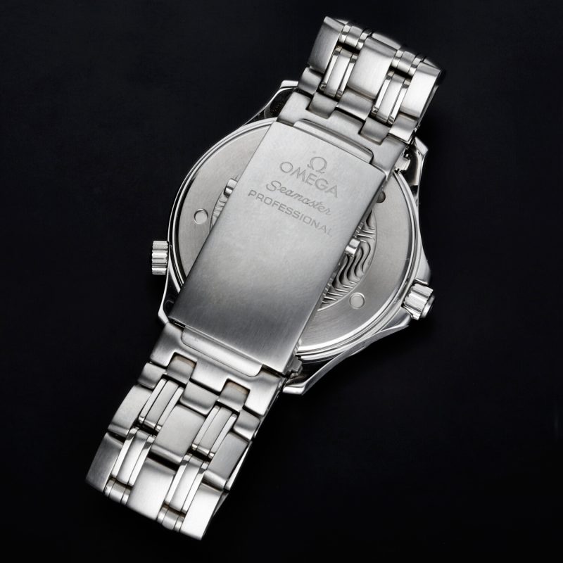 1998 Omega Seamaster 300M Quartz 254180 Blue "Wave" Dial - Image 9