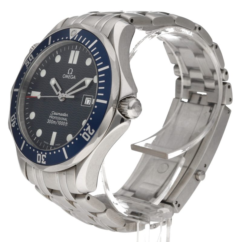 1998 Omega Seamaster 300M Quartz 254180 Blue "Wave" Dial - Image 2