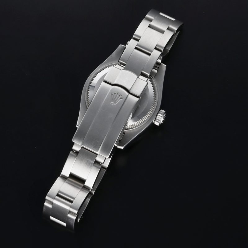 2006 Unpolished Rolex Oyster Perpetual 176200 SS 26mm Black 369/Pink Index - Image 9