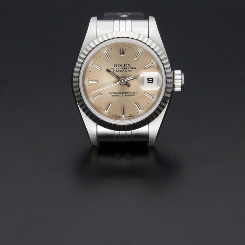 1995 Rolex Datejust 69174 Lunetta Oro Bianco Quadrante Champagne con Scatola e Garanzia - immagine 4
