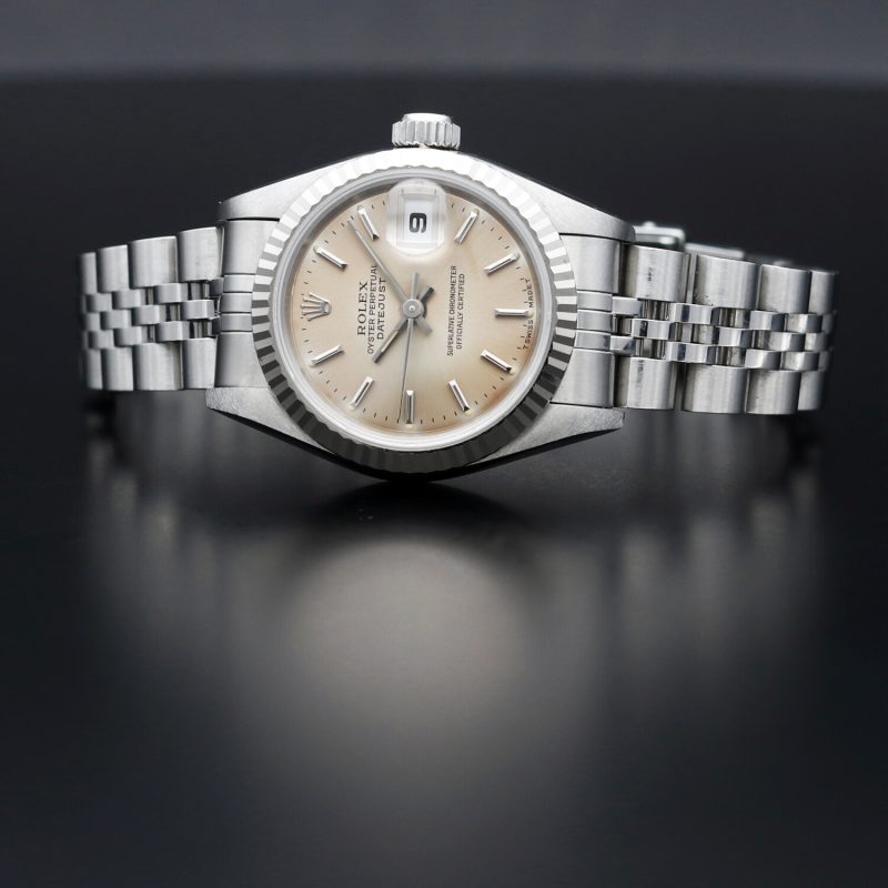 1995 Rolex Datejust 69174 Lunetta Oro Bianco Quadrante Champagne con Scatola e Garanzia - immagine 5