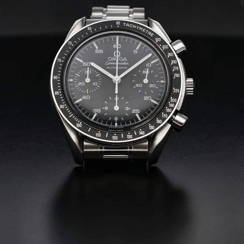 1998 Omega Speedmaster Reduced 35105000 Automatic SS 39mm. with Box & Card - Image 4