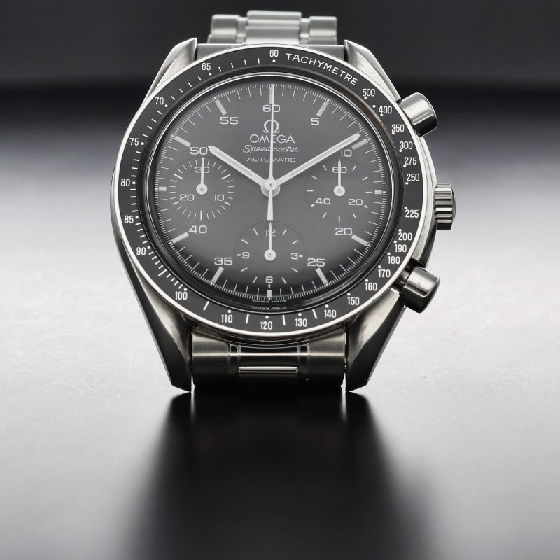 1998 Omega Speedmaster Reduced 35105000 Automatic SS 39mm. with Box & Card - Image 8