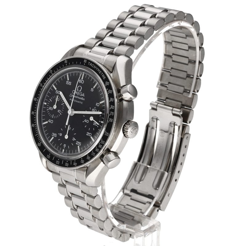 1998 Omega Speedmaster Reduced 35105000 Automatic SS 39mm. with Box & Card - Image 2