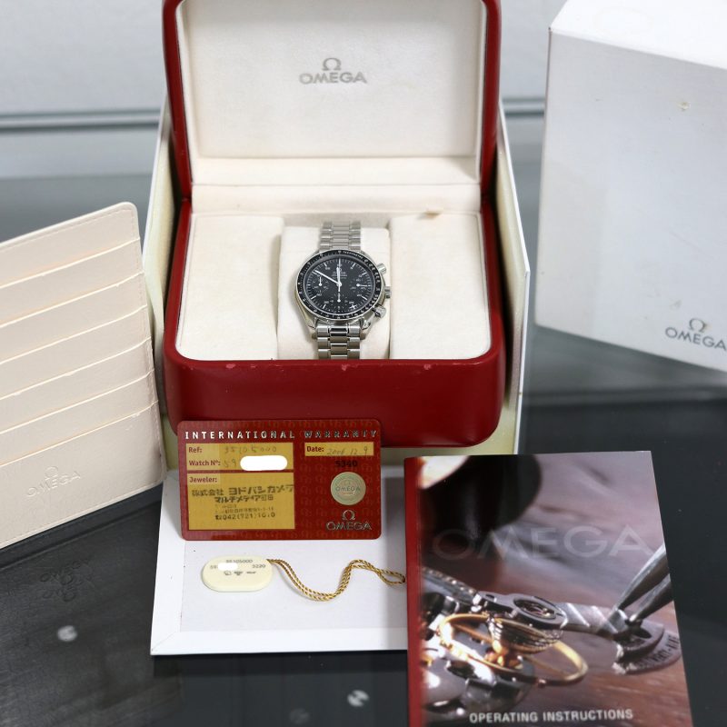 2006 Omega Speedmaster Reduced 35105000 Automatic Stainless Steel with Box & Cards - Image 16