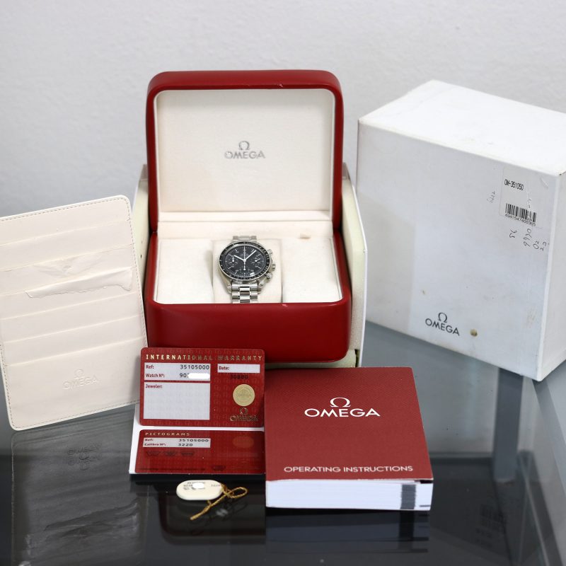 2010 Omega Speedmaster Reduced 35105000 Acciaio Automatico 39mm con Scatola & Garanzia - immagine 16