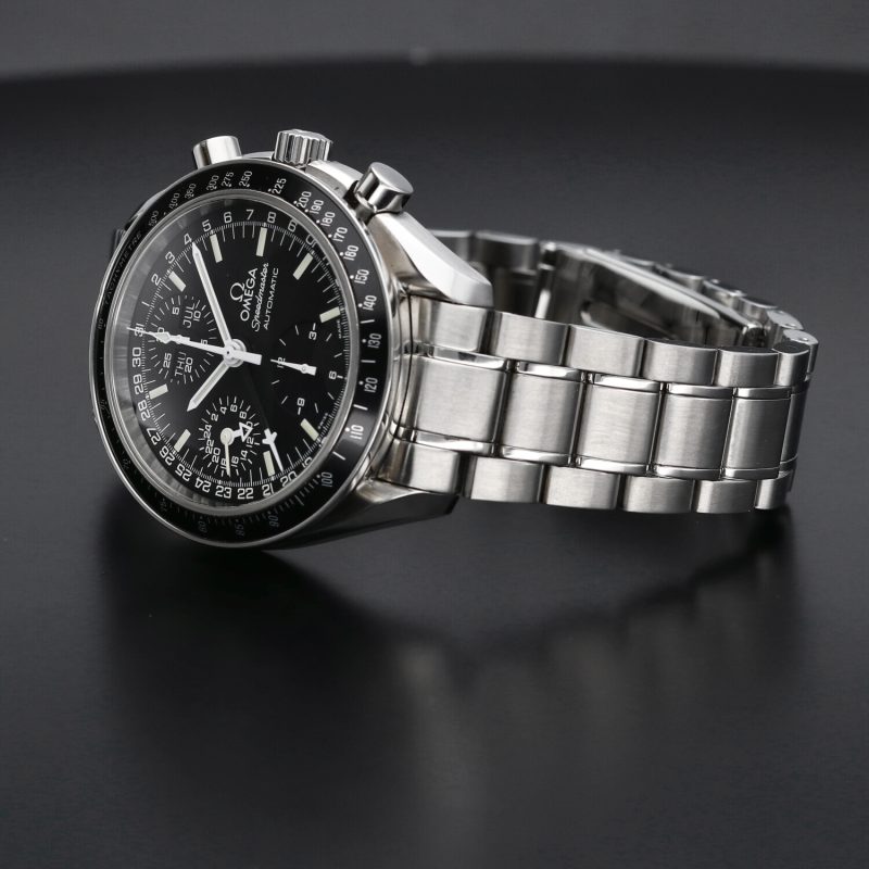 ca. 1998 Omega Speedmaster Day Date ref. 35205000 Automatic SS 39mm Black Dial with Box & Cards - Image 14