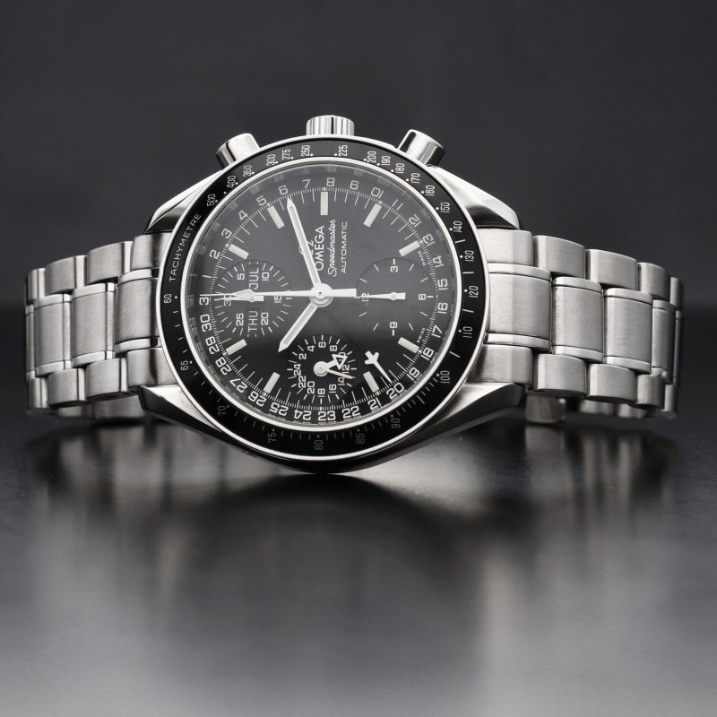 ca. 1998 Omega Speedmaster Day Date ref. 35205000 Automatic SS 39mm Black Dial with Box & Cards - Image 12