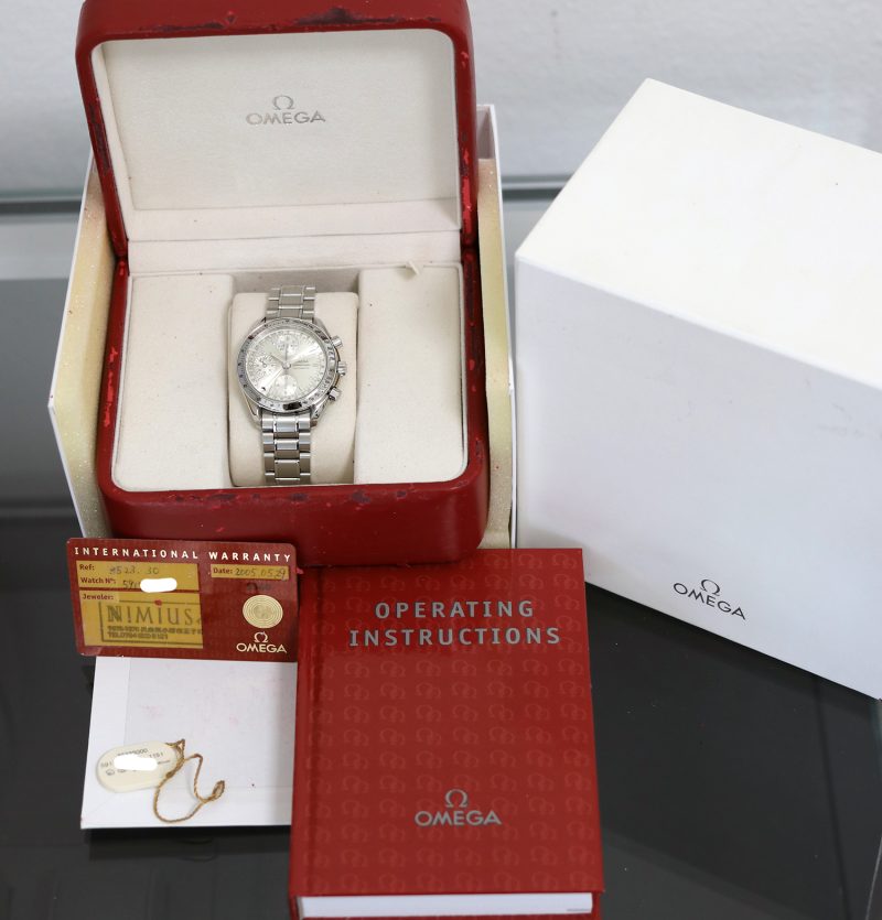 2005 Omega Speedmaster Day Date  Automatico ref. 35233000 Acciaio 39mm con Scatola e Garanzia Originale - immagine 16