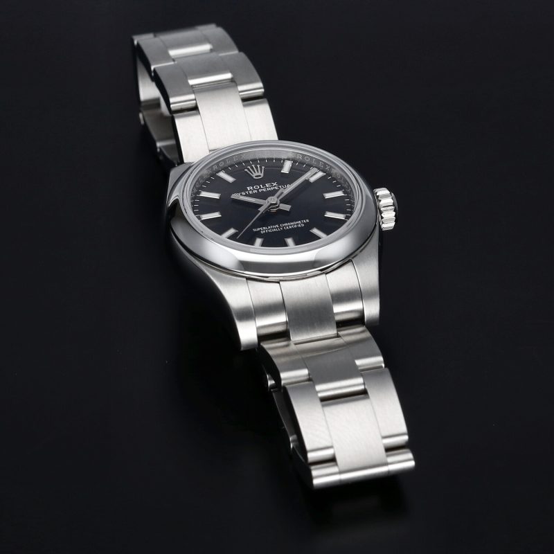 2018 Rolex Ladies Oyster Perpetual 176200 Random Serial SS 26mm Black Stick Dial With Original Box & Cards - Image 11