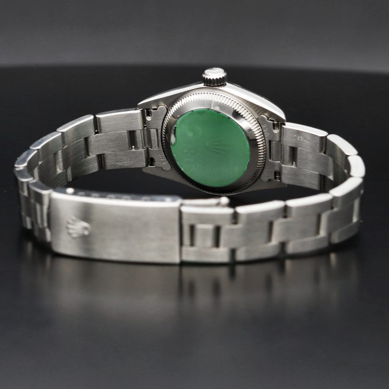 1998 Rolex Ladies Oyster Perpetual 67180 Stainless Steel Black Dial Full-Set Box & Papers - Image 14