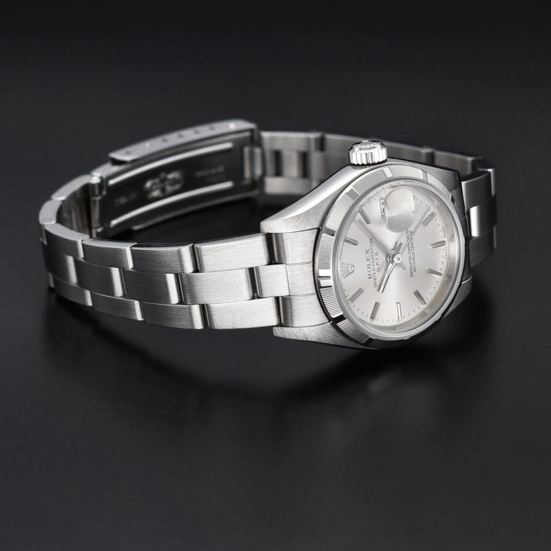 2001 Rolex Oyster Perpetual Date 79190 Orologio Donna/Ragazza Acciaio 26mm. Con Scatola & Garanzia Originale - immagine 6