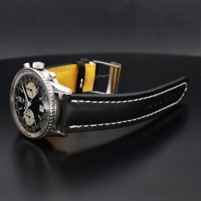 1960 ca. Vintage Breitling Old Navitimert ref. 816 Acciaio 41mm Carica Manuale Rarissimo Quadrante Panda con 2 Contatori. Revisionato! - immagine 8