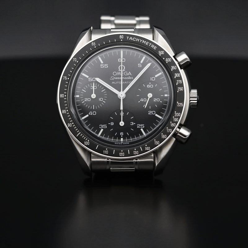1997 Omega Speedmaster Automatic Reduced ref. 35105000 with Box & Card. Serviced! - Image 4