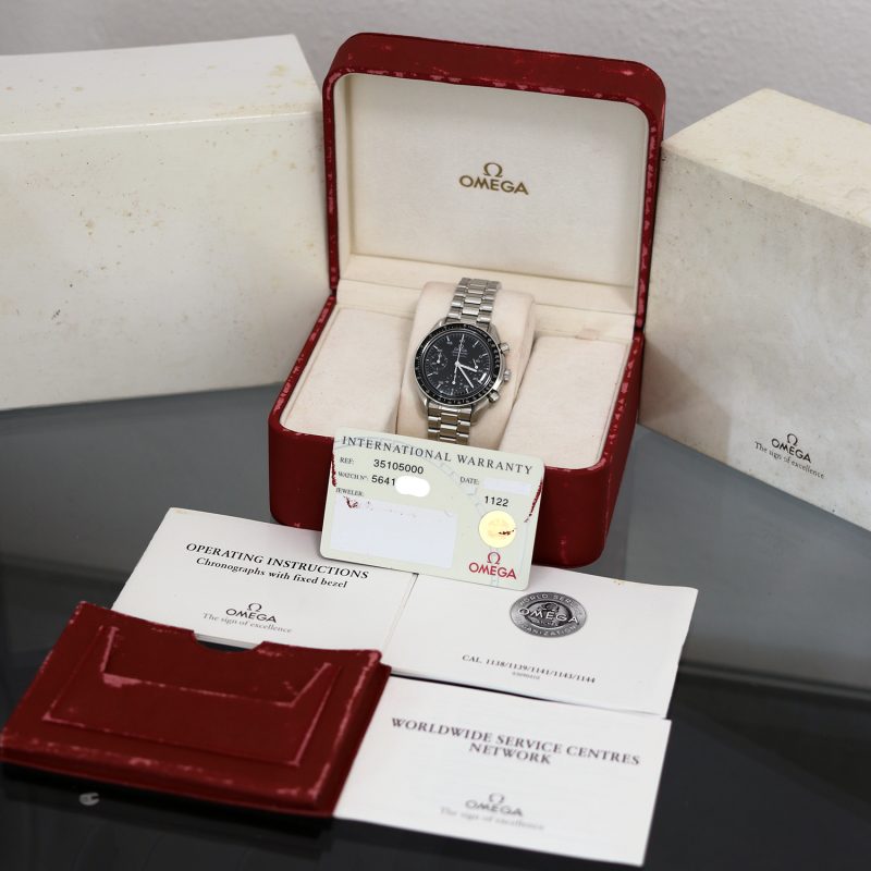 1997 Omega Speedmaster Automatic Reduced ref. 35105000 with Box & Card. Serviced! - Image 16