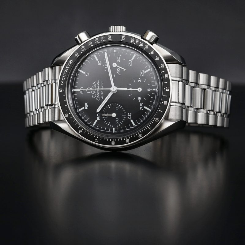 1997 Omega Speedmaster Automatic Reduced ref. 35105000 with Box & Card. Serviced! - Image 10
