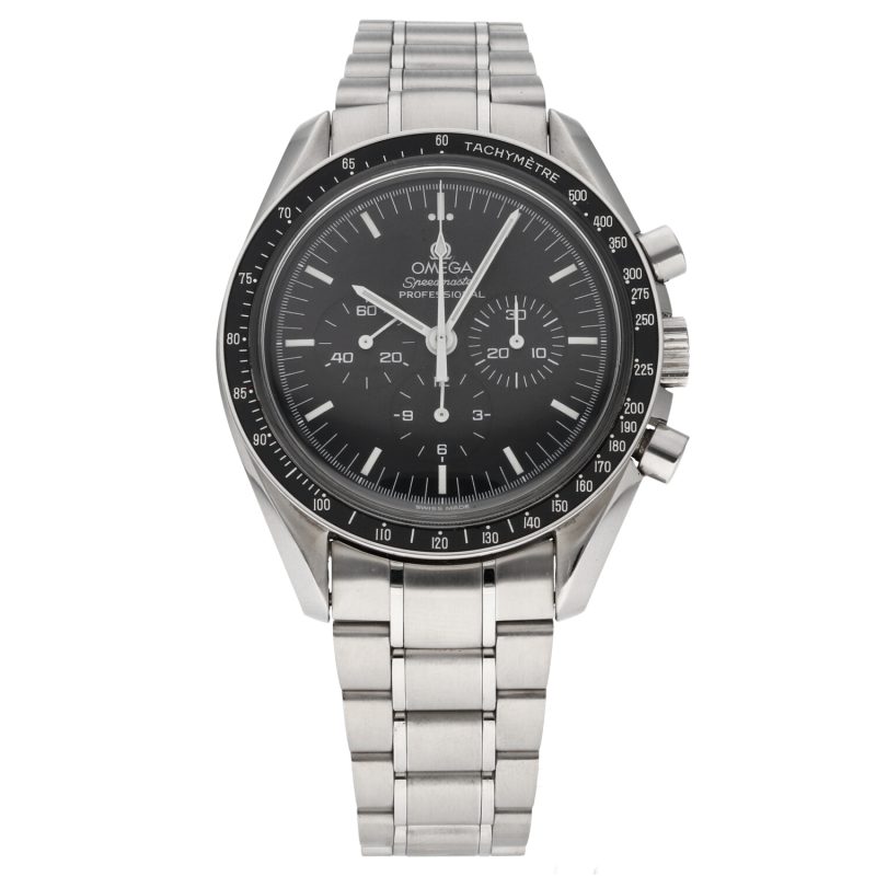 1998 Omega Speedmaster Professional Moonwatch ref. 35705000 with Original Box and Card. Serviced - Image 3