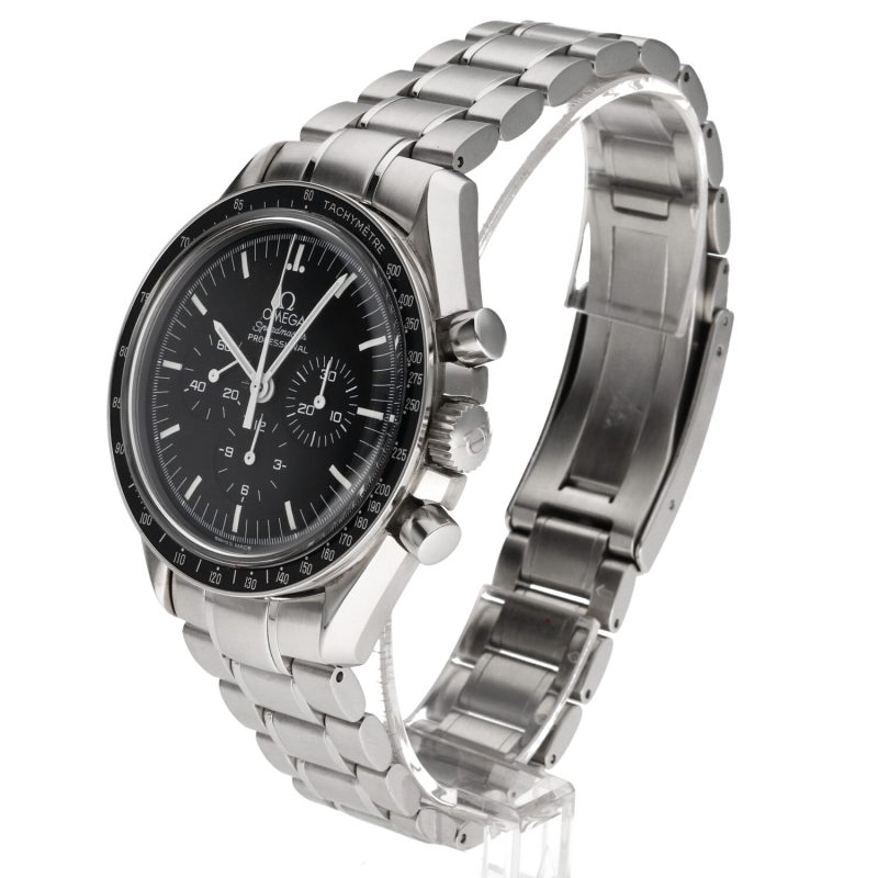 1998 Omega Speedmaster Professional Moonwatch ref. 35705000 with Original Box and Card. Serviced - Image 2