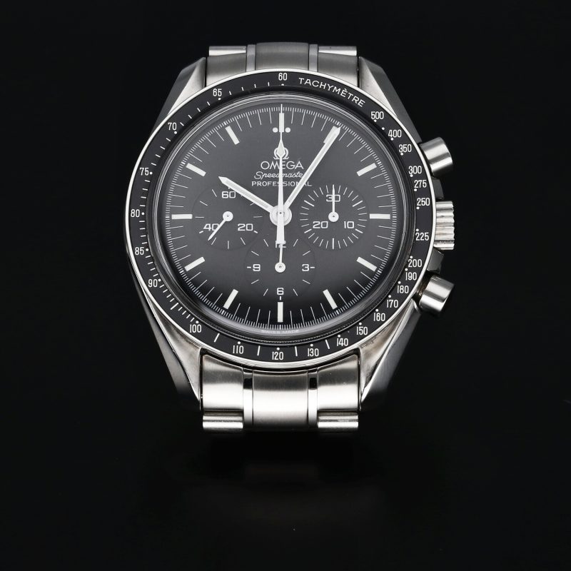 1998 Omega Speedmaster Professional Moonwatch ref. 35705000 with Original Box and Card. Serviced - Image 4